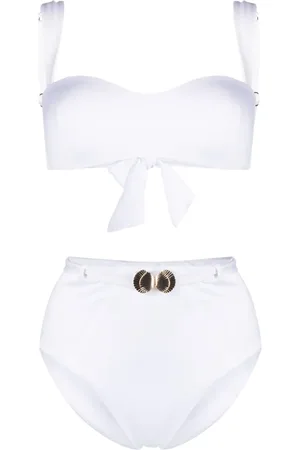 Noire Swimwear Bikini tipo bandeau con detalle de conchas de mar