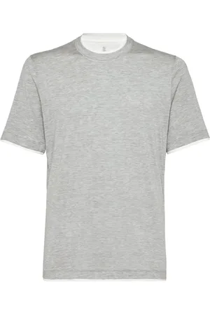 Brunello Cucinelli Playera a capas con cuello redondo