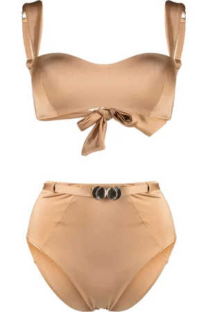 Noire Swimwear Bikini tipo bandeau con detalle de conchas de mar