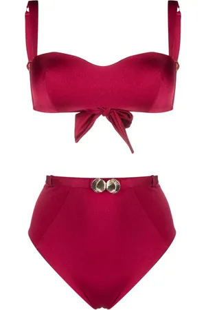 Noire Swimwear Bikini tipo bandeau con detalle de conchas de mar