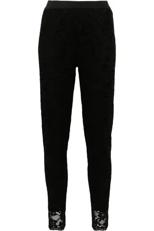 Twin-Set Leggins de encaje floral