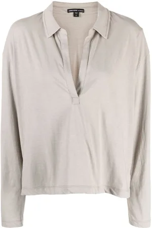 James Perse Top con cuello abierto