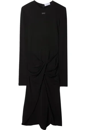 OFF-WHITE Vestido midi con detalle retorcido