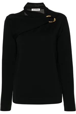 Jil Sander Top tejido con detalle de mascada