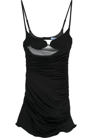 MUGLER Vestido corto con volantes