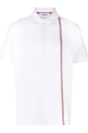 Thom Browne Playera tipo polo con rayas RWB
