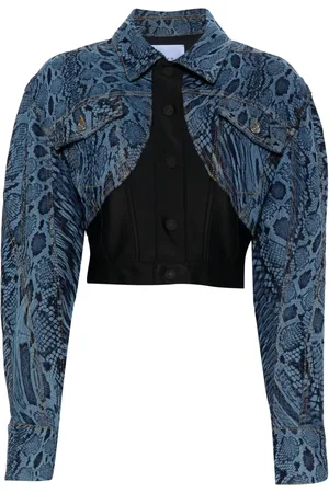 MUGLER Chamarra de mezclilla con paneles