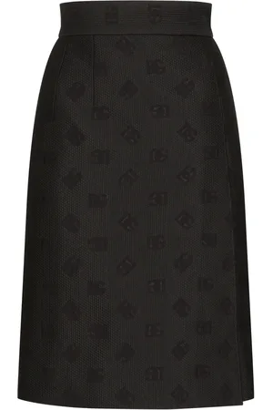 Dolce & Gabbana Falda midi con monograma en jacquard