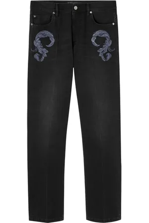 VERSACE Jeans rectos con bordado Barocco