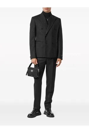 VERSACE Blazer con doble botonadura y motivo Barocco en jacquard