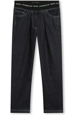 Karl Lagerfeld Pantalones rectos con logo en la pretina