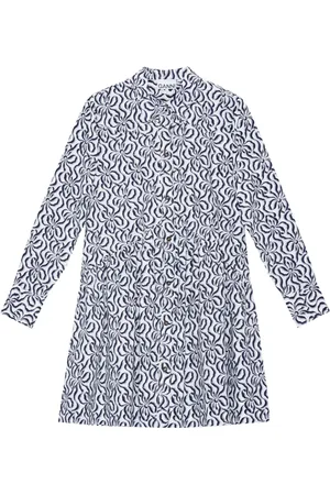 Ganni Vestido camisero con estampado floral