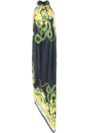 Roberto Cavalli Vestido de seda con motivo abstracto