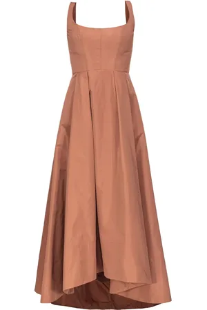 Pinko Vestido midi con diseño acampanado y cuello cuadrado
