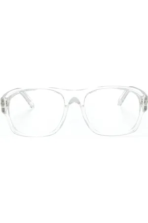 MOSCOT Lentes con armazón cuadrada transparente