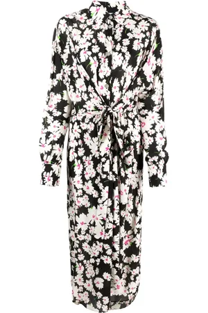 Msgm Vestido midi con estampado floral