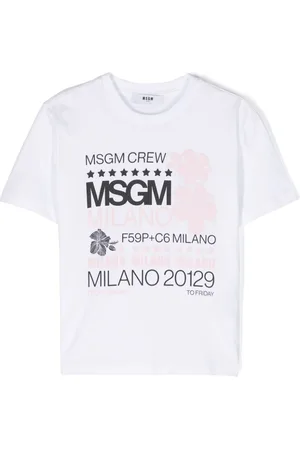 Msgm Playera con logo estampado