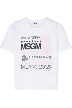 Msgm Playera con logo estampado