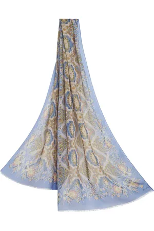 Etro Mascada de seda con medallones estampados