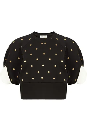 Nina Ricci Top corto con logo bordado
