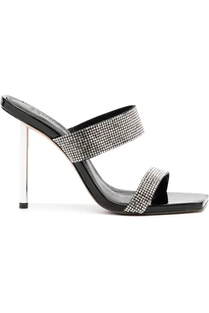 Schutz Mules con detalles de cristal y tacón de 120mm