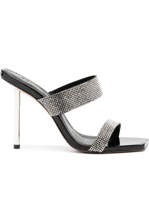 Schutz Mules con detalles de cristal y tacón de 120mm