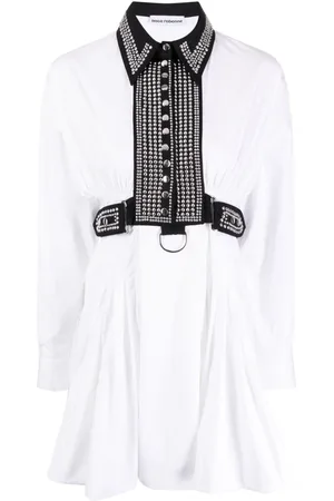 Paco rabanne Vestido corto con detalle de arnés