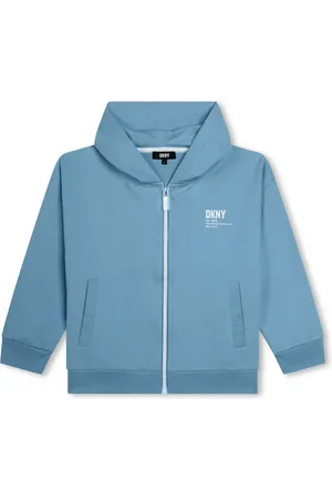 DKNY Hoodie de tejido jersey logo estampado