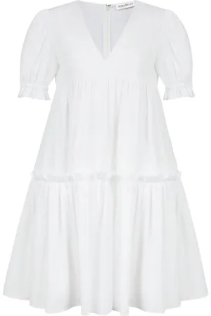 Nina Ricci Vestido de popelina con cuello en V