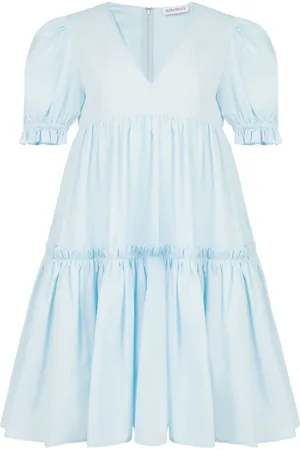 Nina Ricci Vestido de popelina con cuello en V