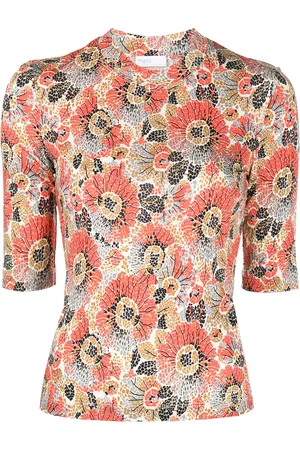 ROSETTA GETTY Playera con estampado floral