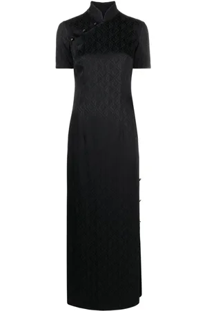 Marine Serre Vestido largo con motivo Moon Diamant