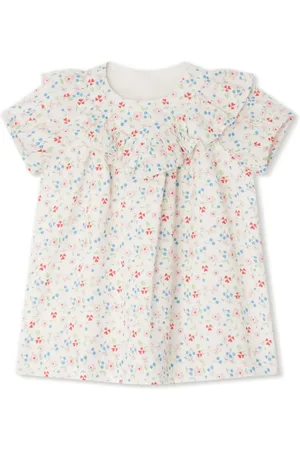 BONPOINT Vestido Falbalili con volantes y estampado floral