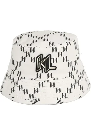 Karl Lagerfeld Gorro de pescador reversible con aplique del logo