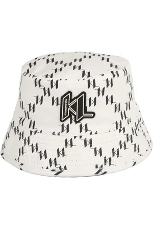 Karl Lagerfeld Gorro de pescador reversible con aplique del logo