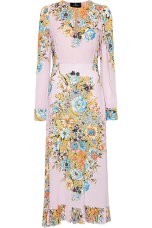 Etro Vestido largo con estampado floral