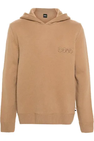 HUGO BOSS Suéter con capucha y logo bordado