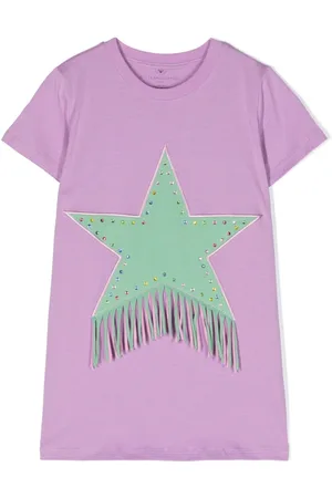 Stella McCartney Vestido estilo playera con estrella estampada