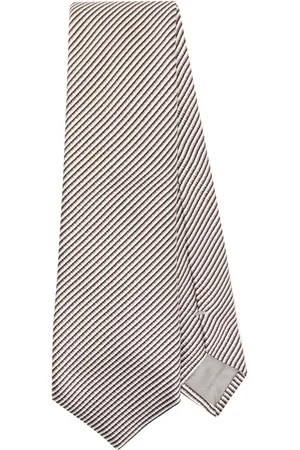 Giorgio Armani Corbata satinada con motivo de rayas