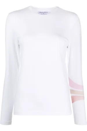 Madison.Maison Playera manga larga con motivo 3 Stripe