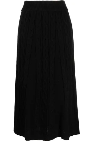 B+AB Falda midi en tejido de ochos
