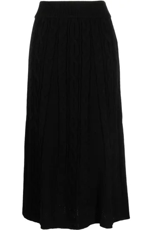 B+AB Falda midi en tejido de ochos