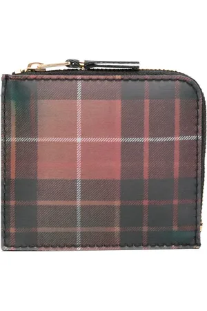 Comme des Garçons Cartera holográfica con motivo de cuadros