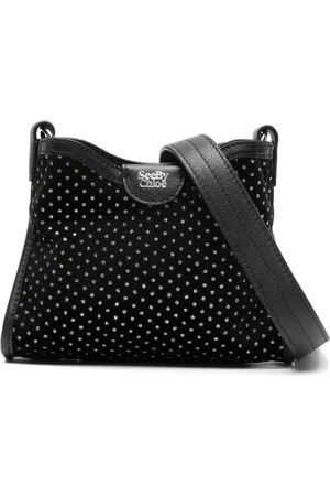 See by Chloé Bolsa crossbody de terciopelo con detalle de glitter
