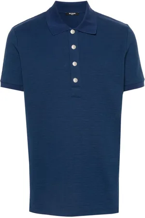 Balmain Playera tipo polo con monograma en jacquard