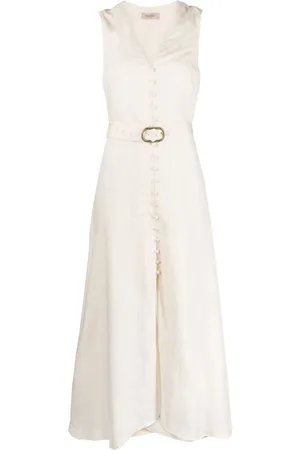 Twin-Set Vestido largo con botones y cuello en V