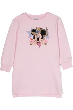 MONNALISA Vestido estilo suéter con estampado de Minnie