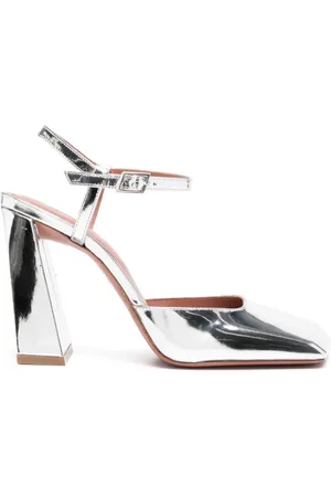 Amina Muaddi Zapatillas Charlotte con tacón de 95mm