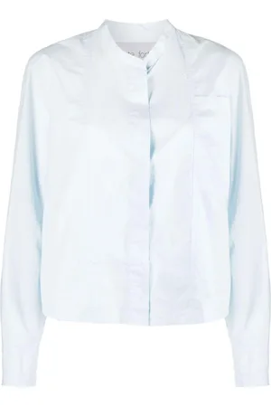 FORTE FORTE Camisa de popelina con cuello mao