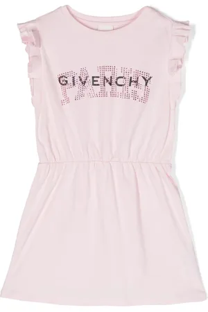 Givenchy Vestido con volantes y logo estampado